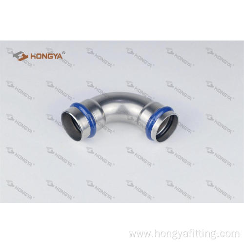 Stainless steel 90 degree v profile elbow